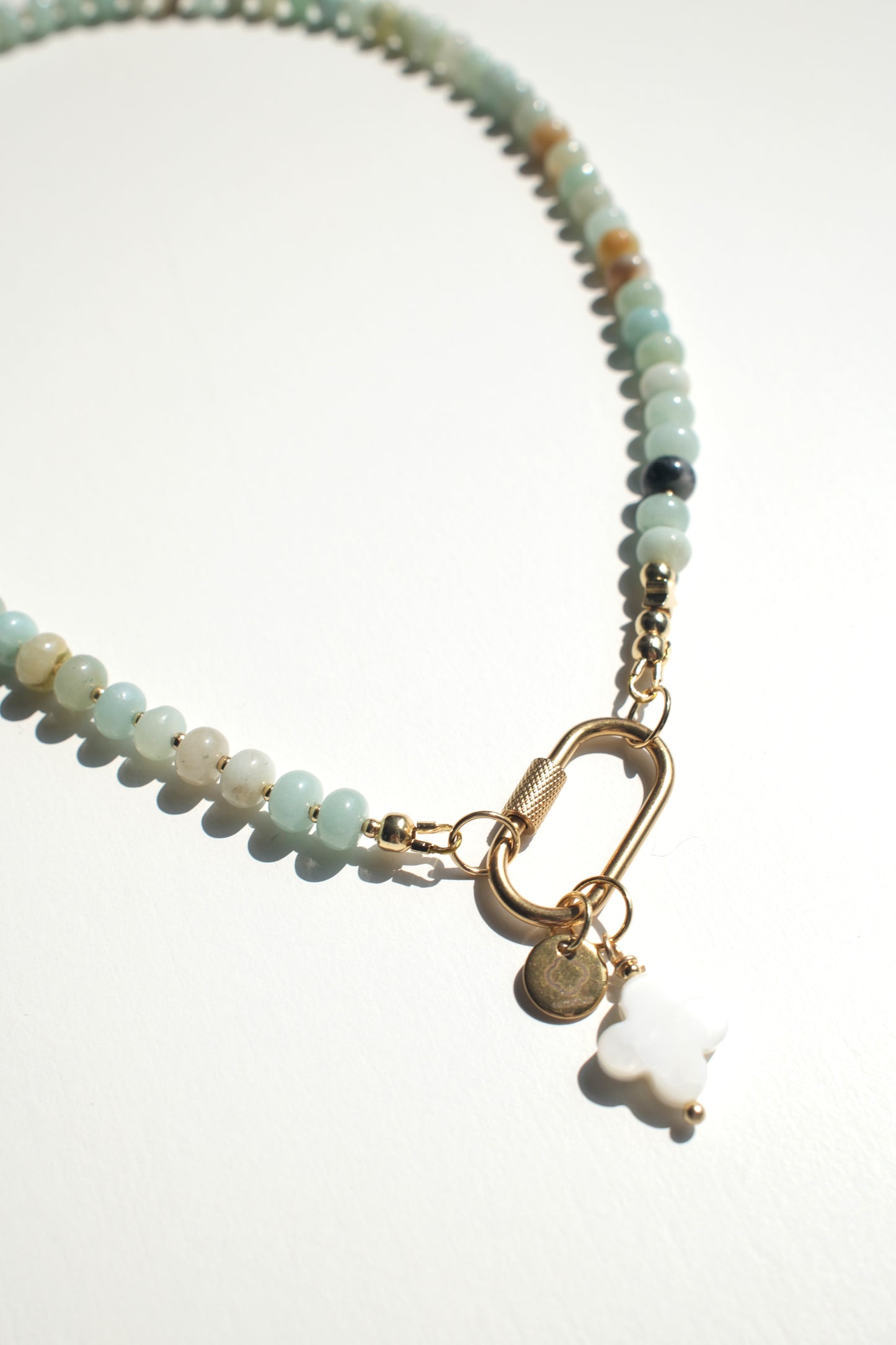 Collier amazonite bleue