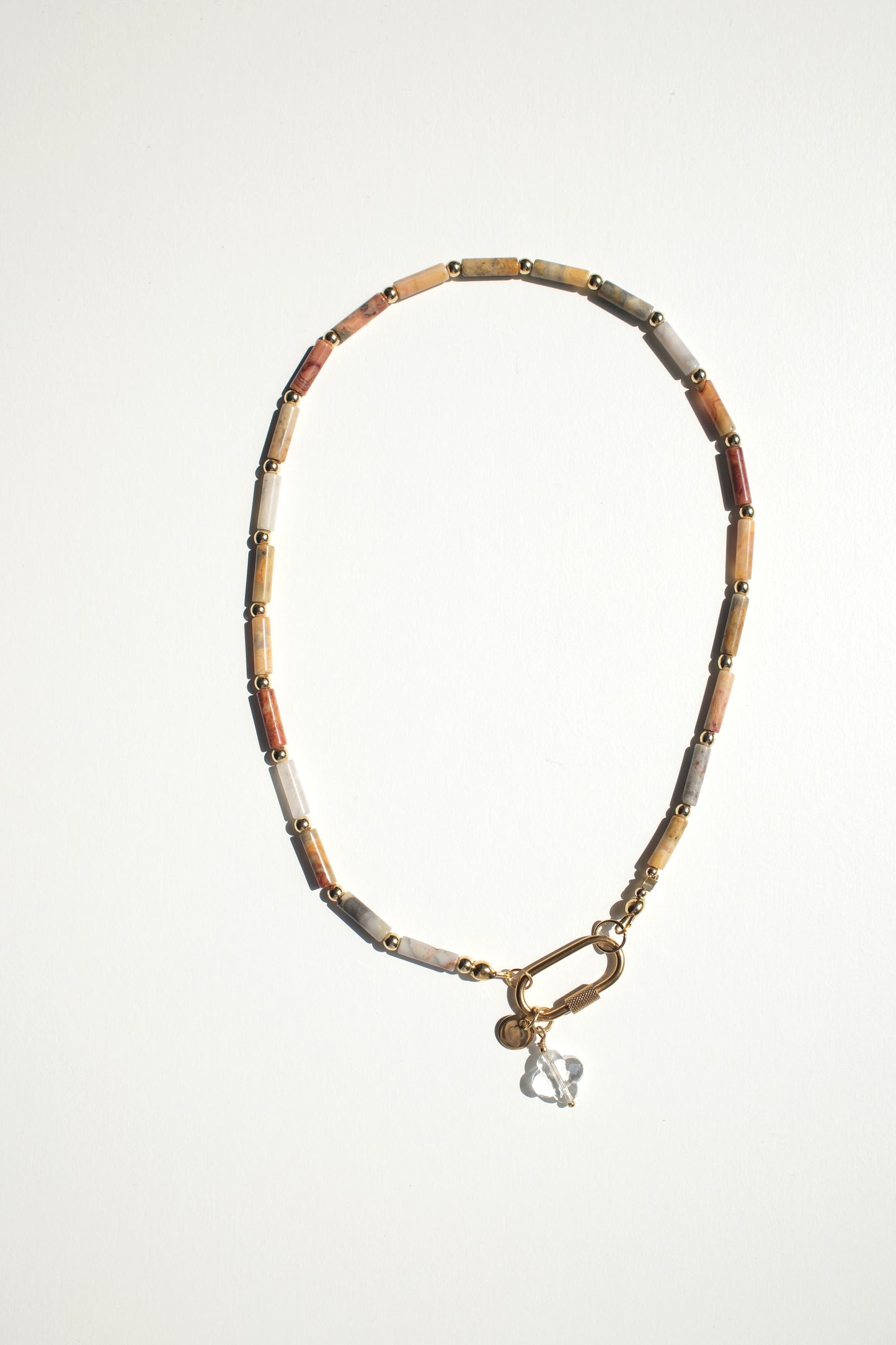 Collier agate brune