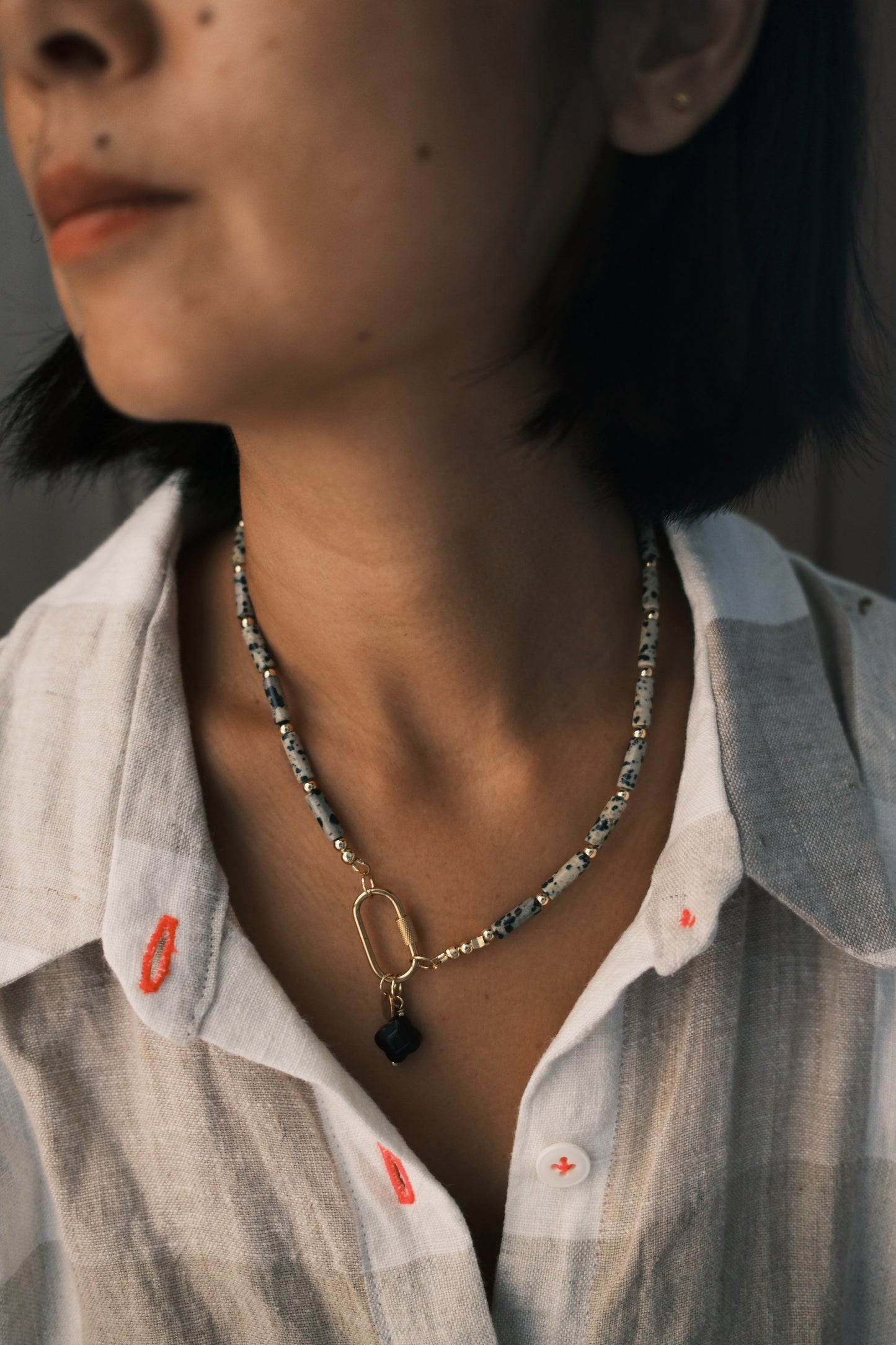 Collier jaspe dalmatien