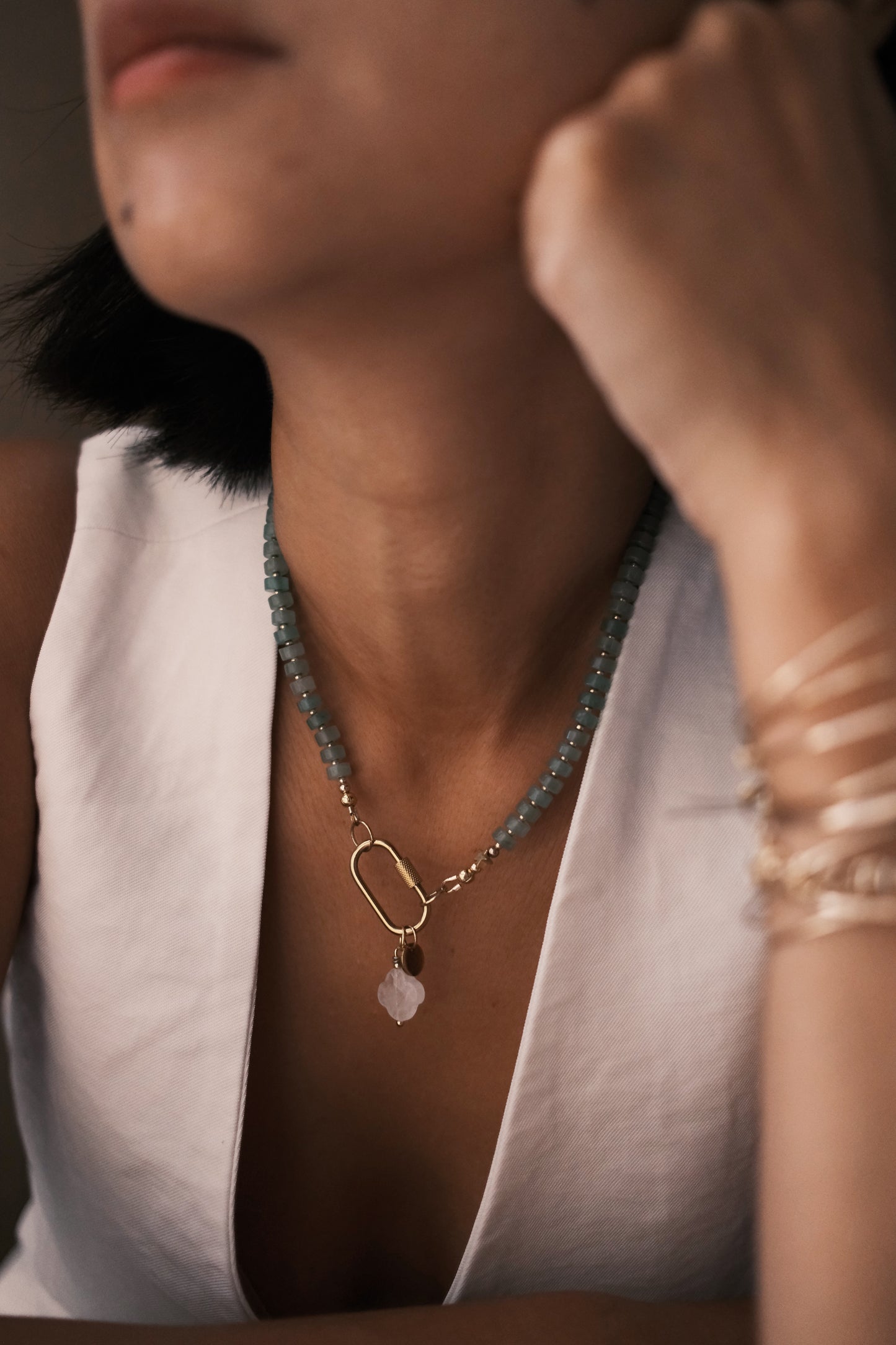 Collier aventurine verte