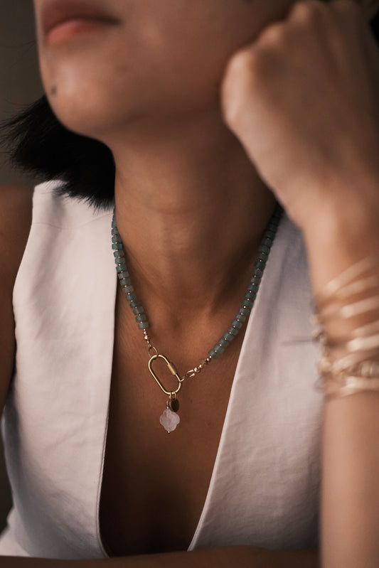Collier aventurine verte