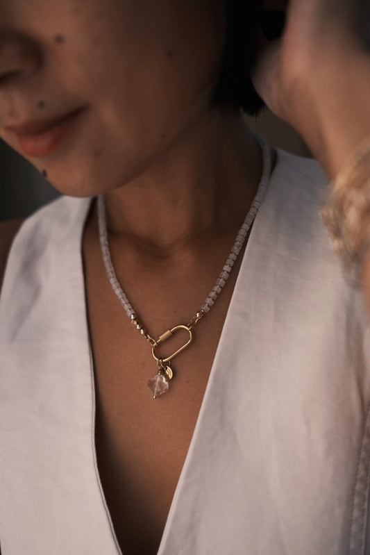 Collier jade blanc XS