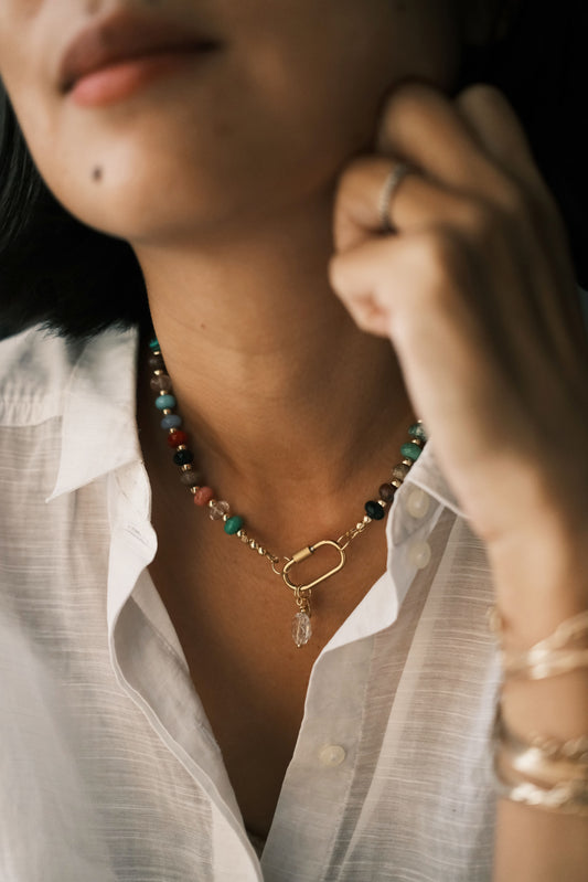 Collier bonbons multicolores
