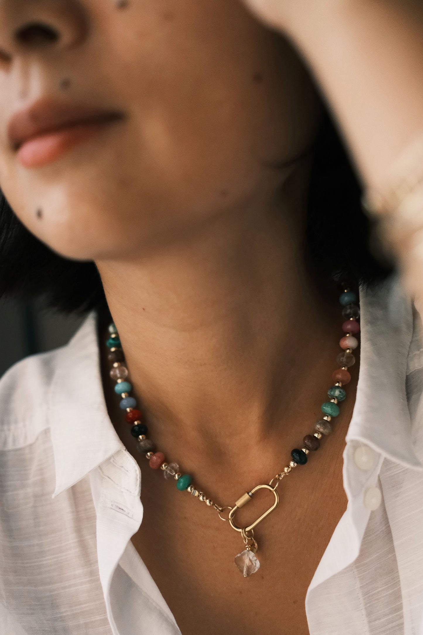 Collier bonbons multicolores