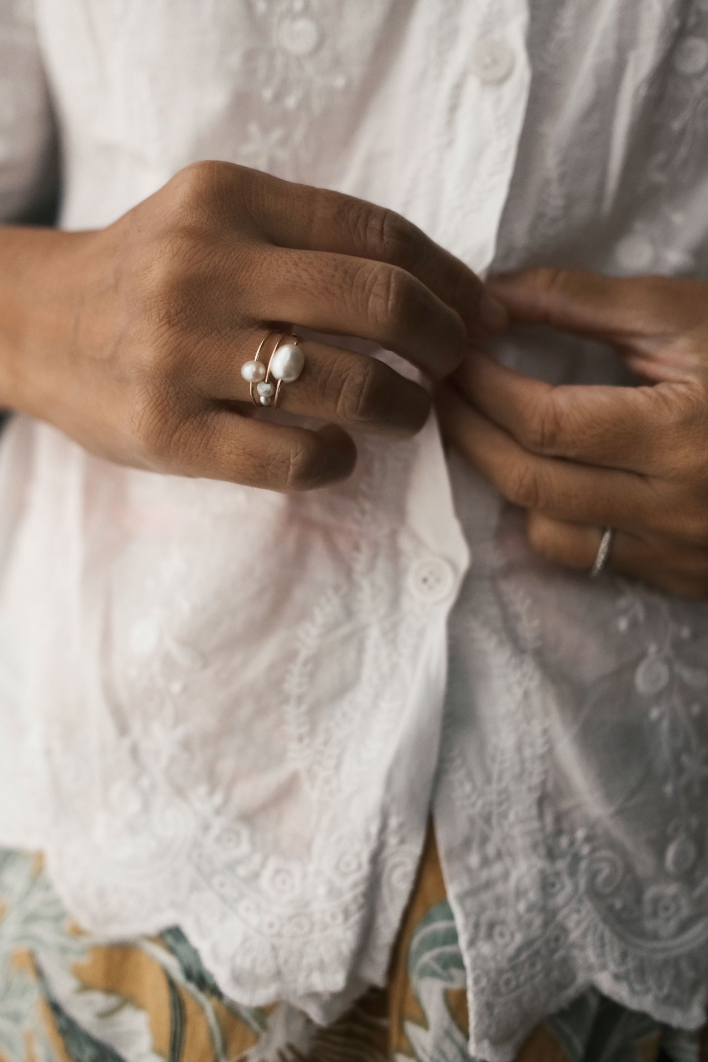 Bague perles d'eau douce