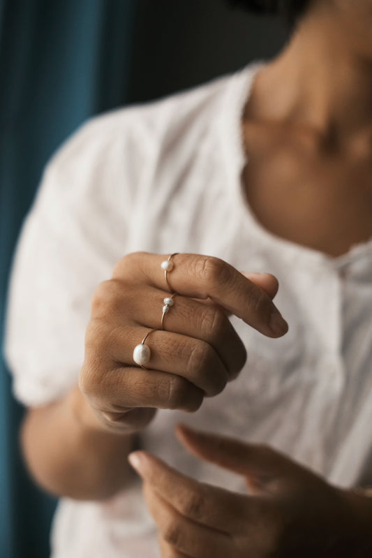 Bague perles d'eau douce