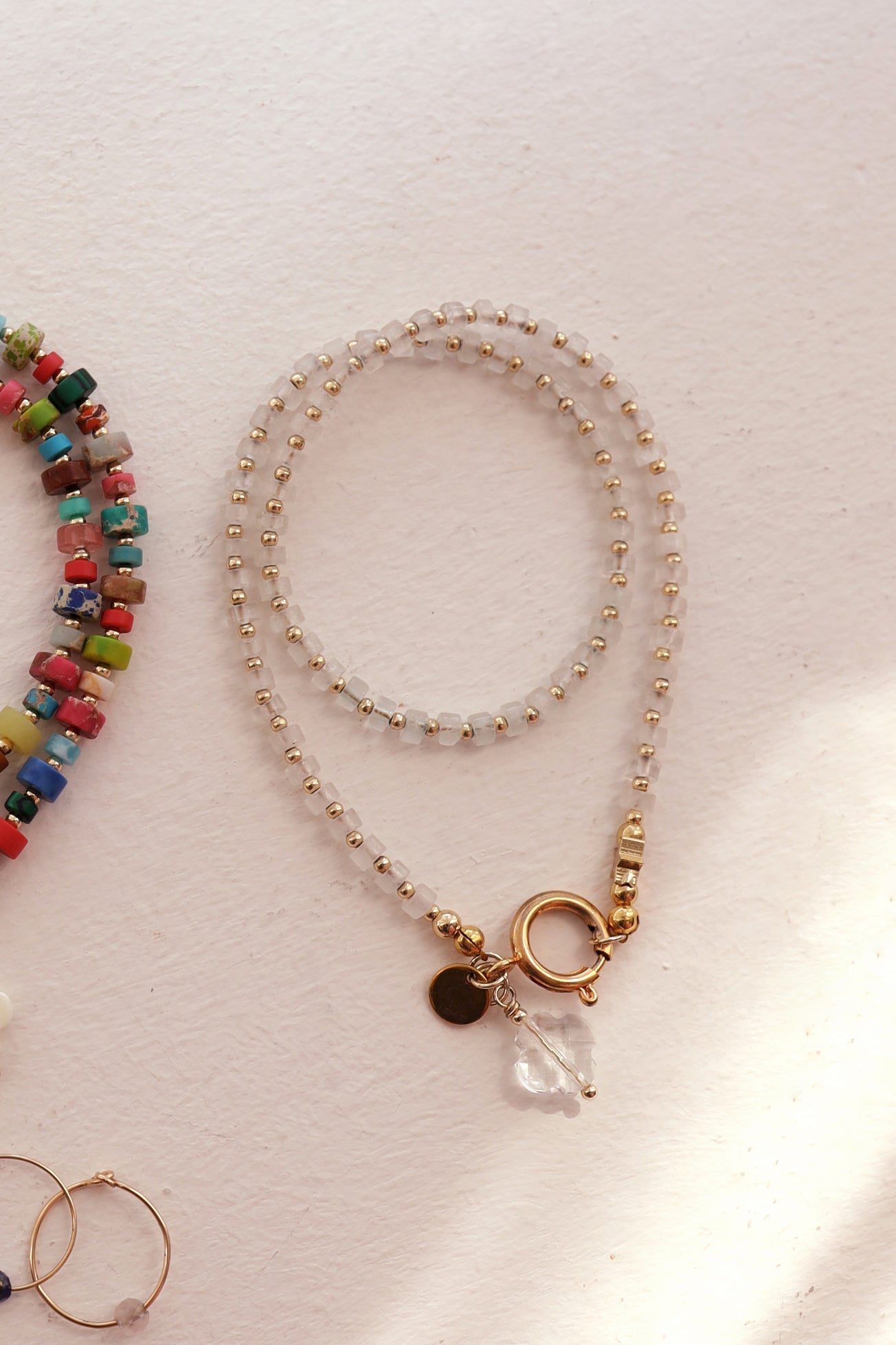 Collier jade blanc XS