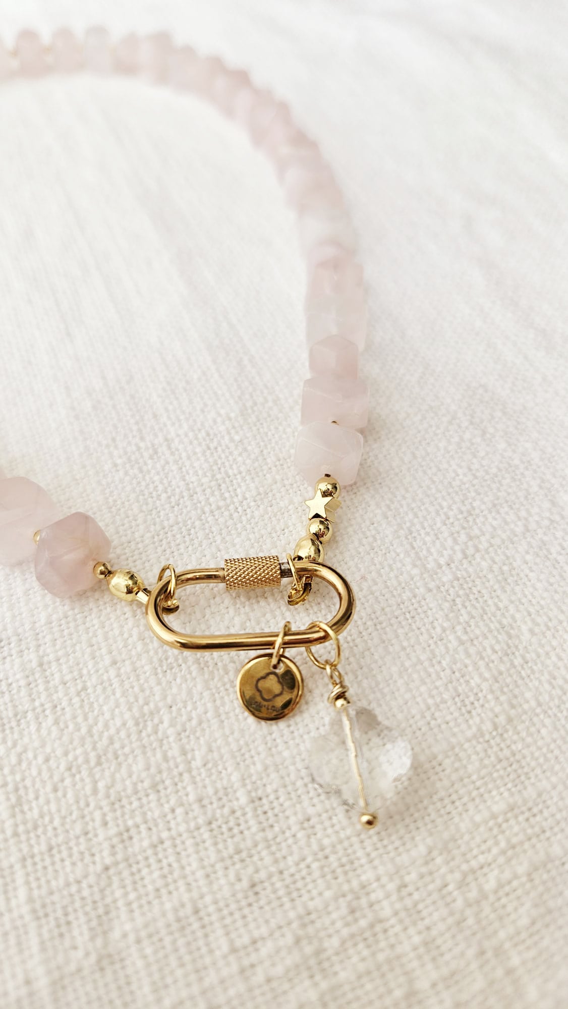 Rose quartz berlingo necklace