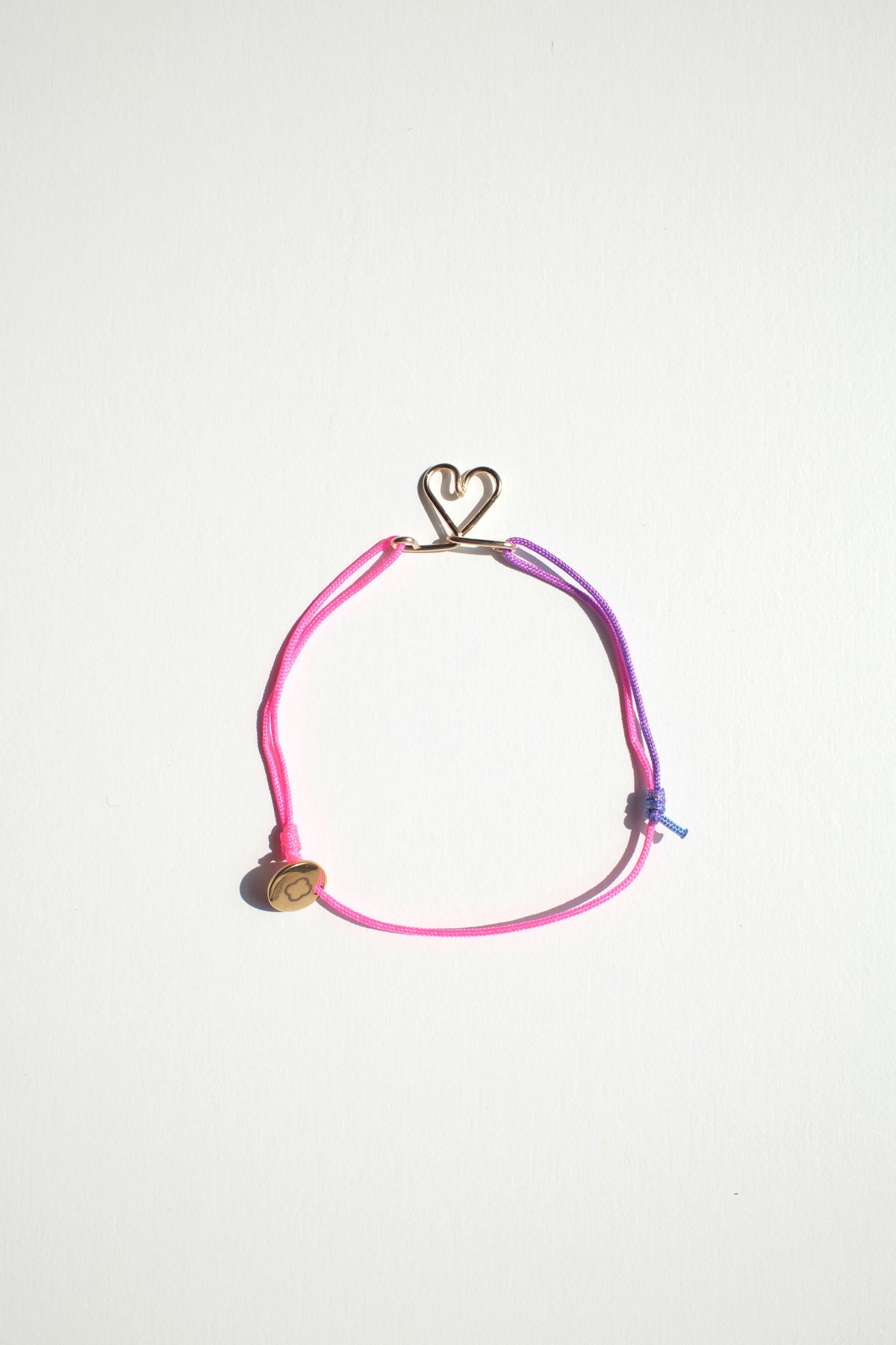 Bracelet Mon Petit Coeur - fil fluo