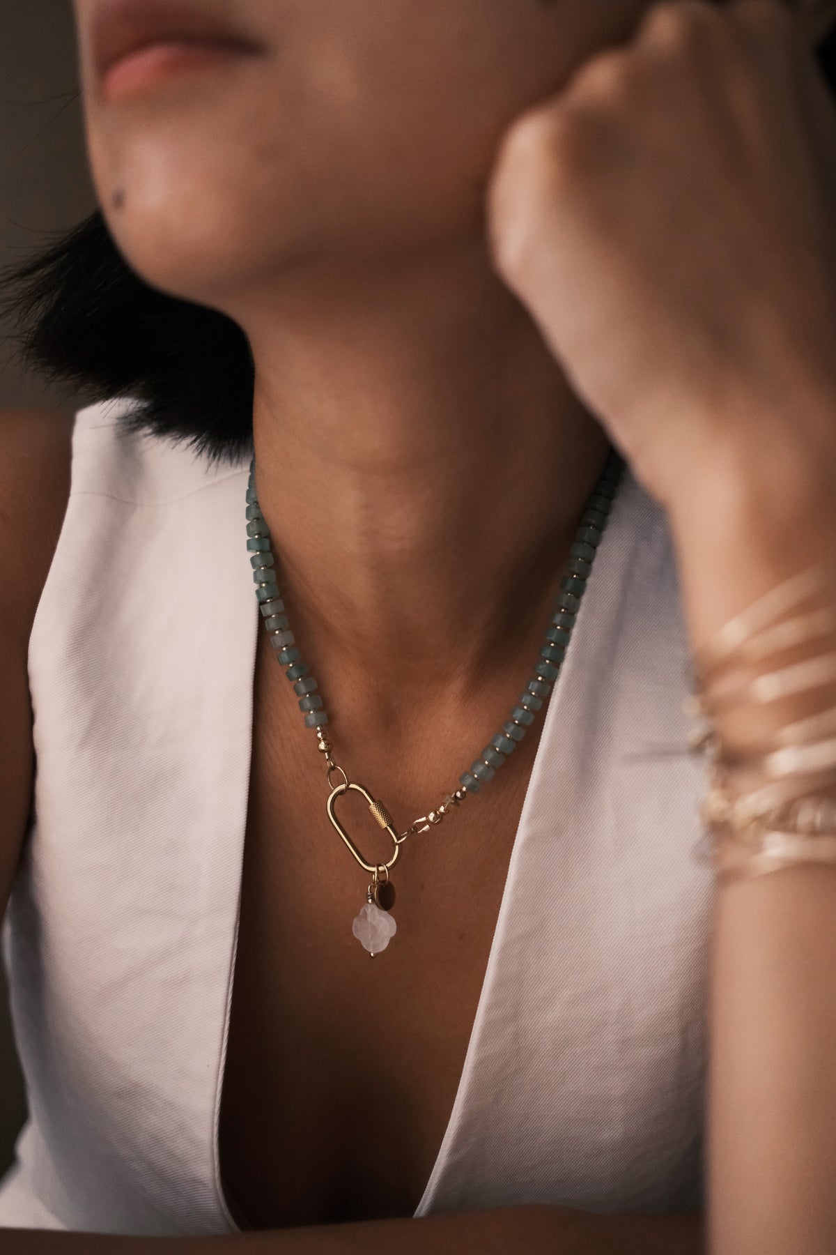 Collier Aventurine verte