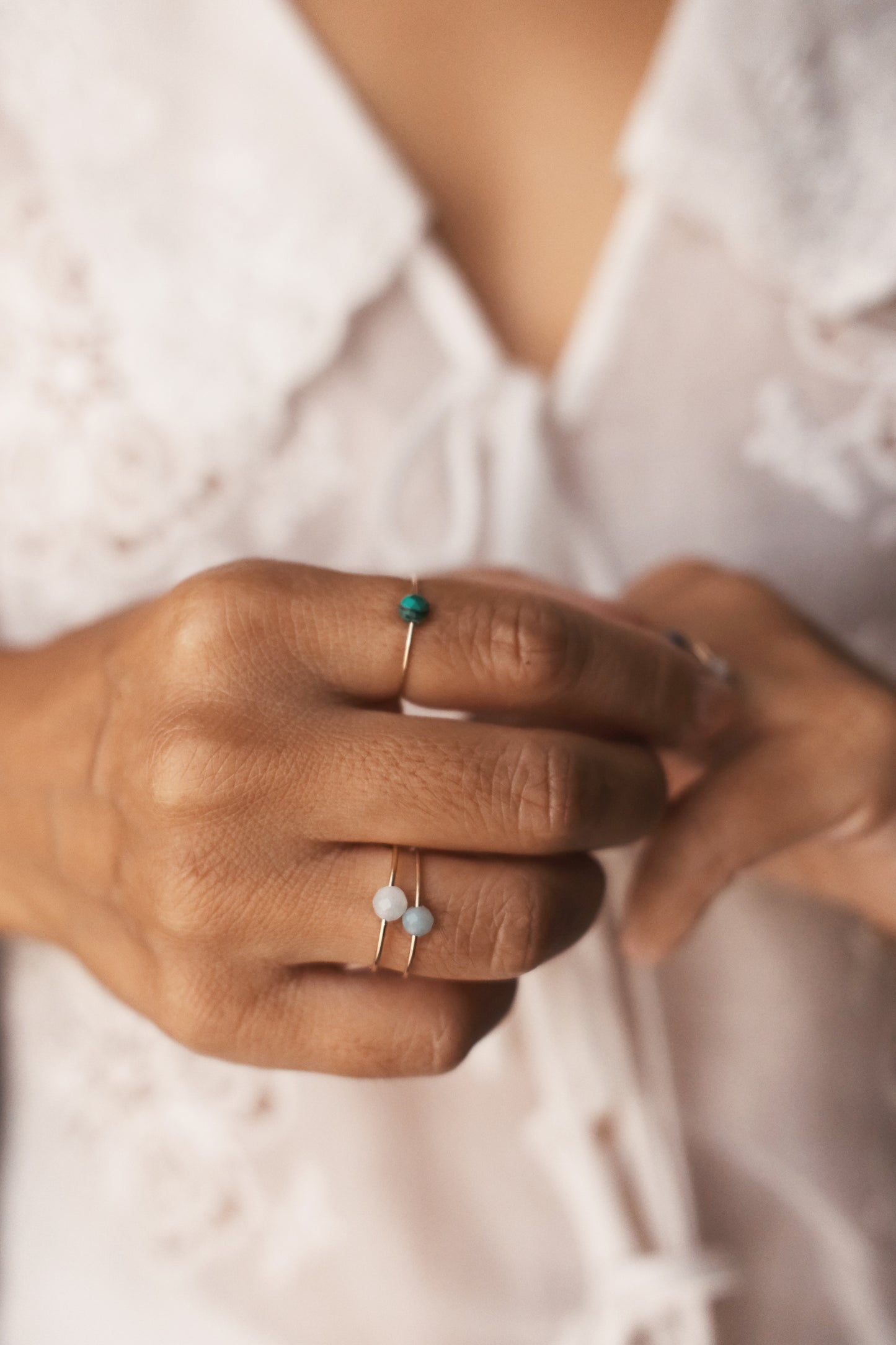 Bague pierres naturelles XS