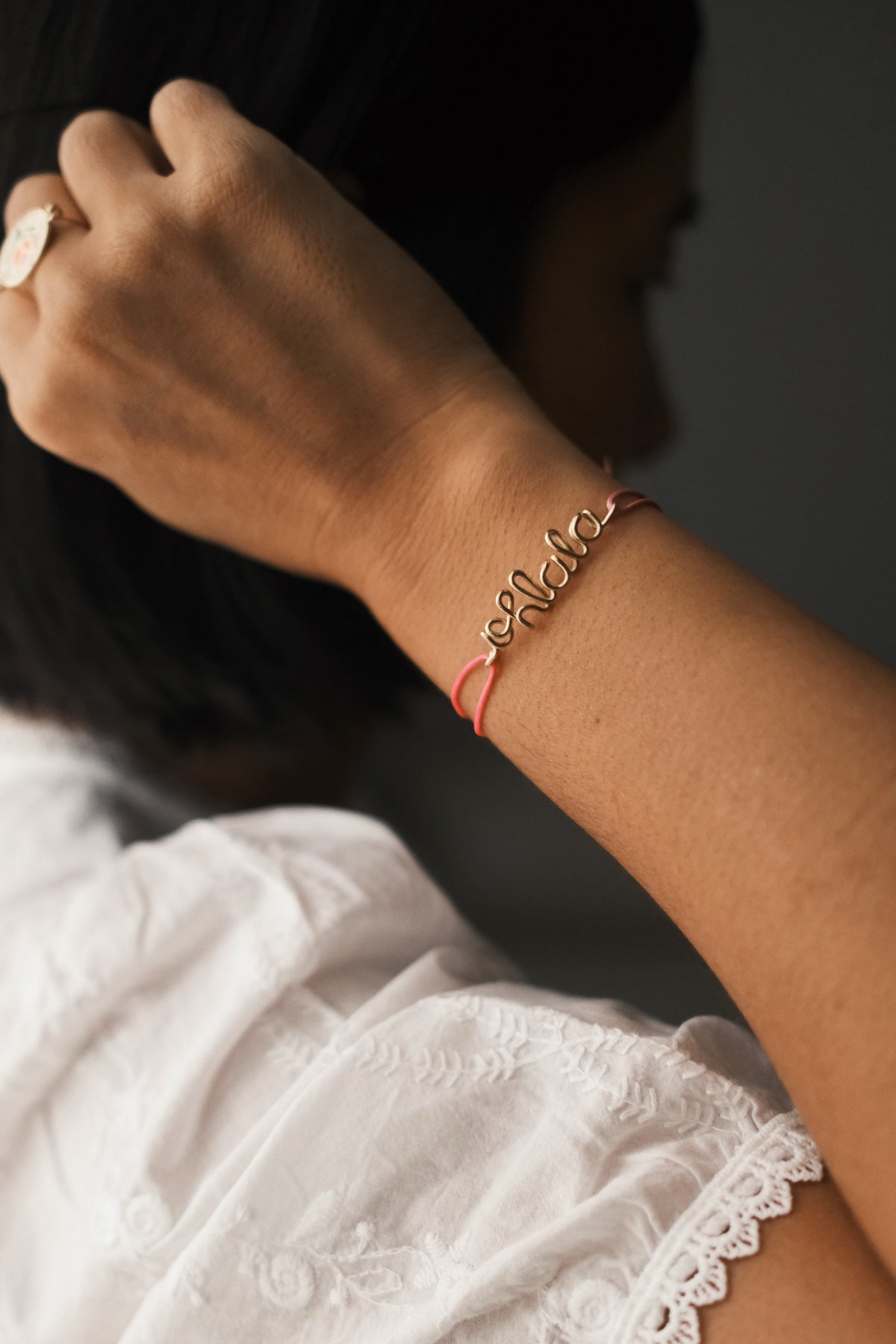 Bracelet Message Personnalisable - fil fluo