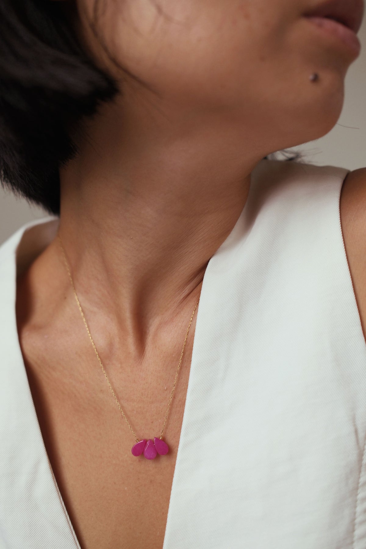 Collier lotus (3 couleurs)