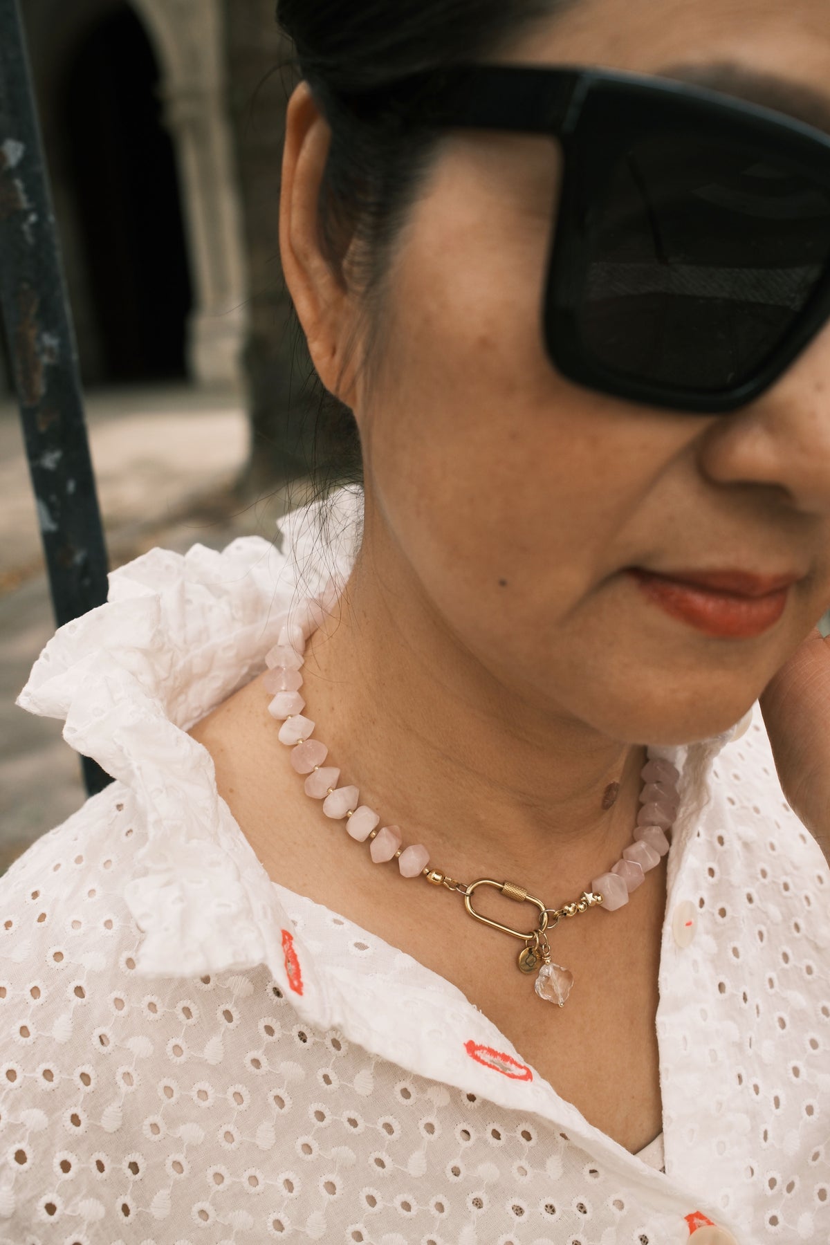 Collier berlingo quartz rose