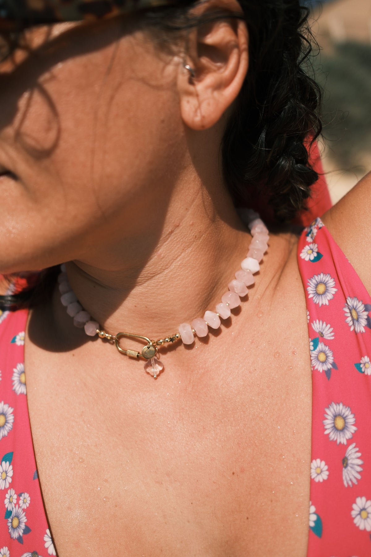 Collier berlingo quartz rose