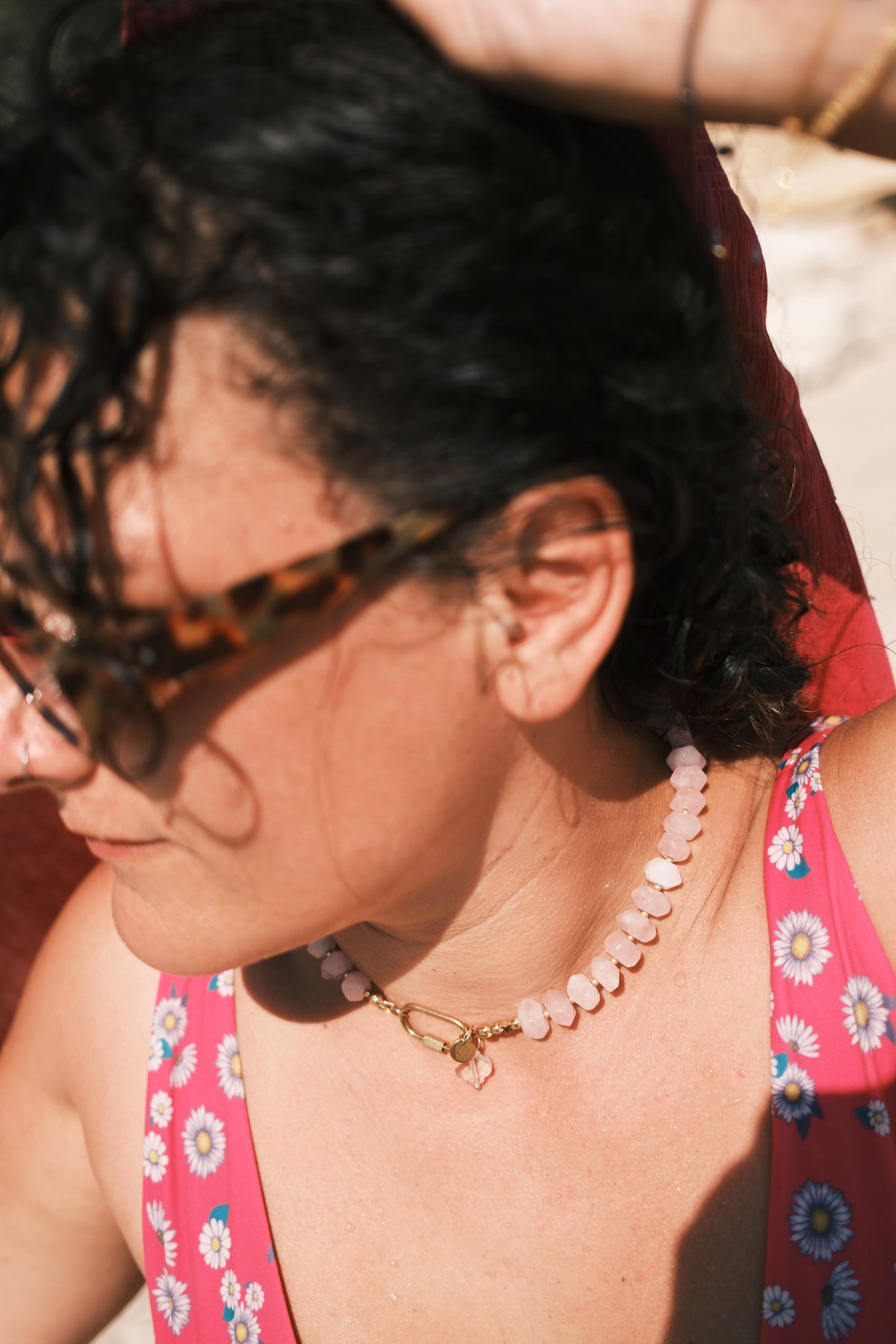 Collier berlingo quartz rose
