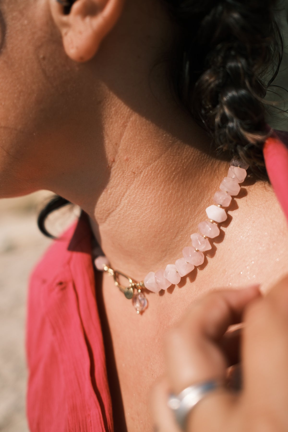 Collier berlingo quartz rose