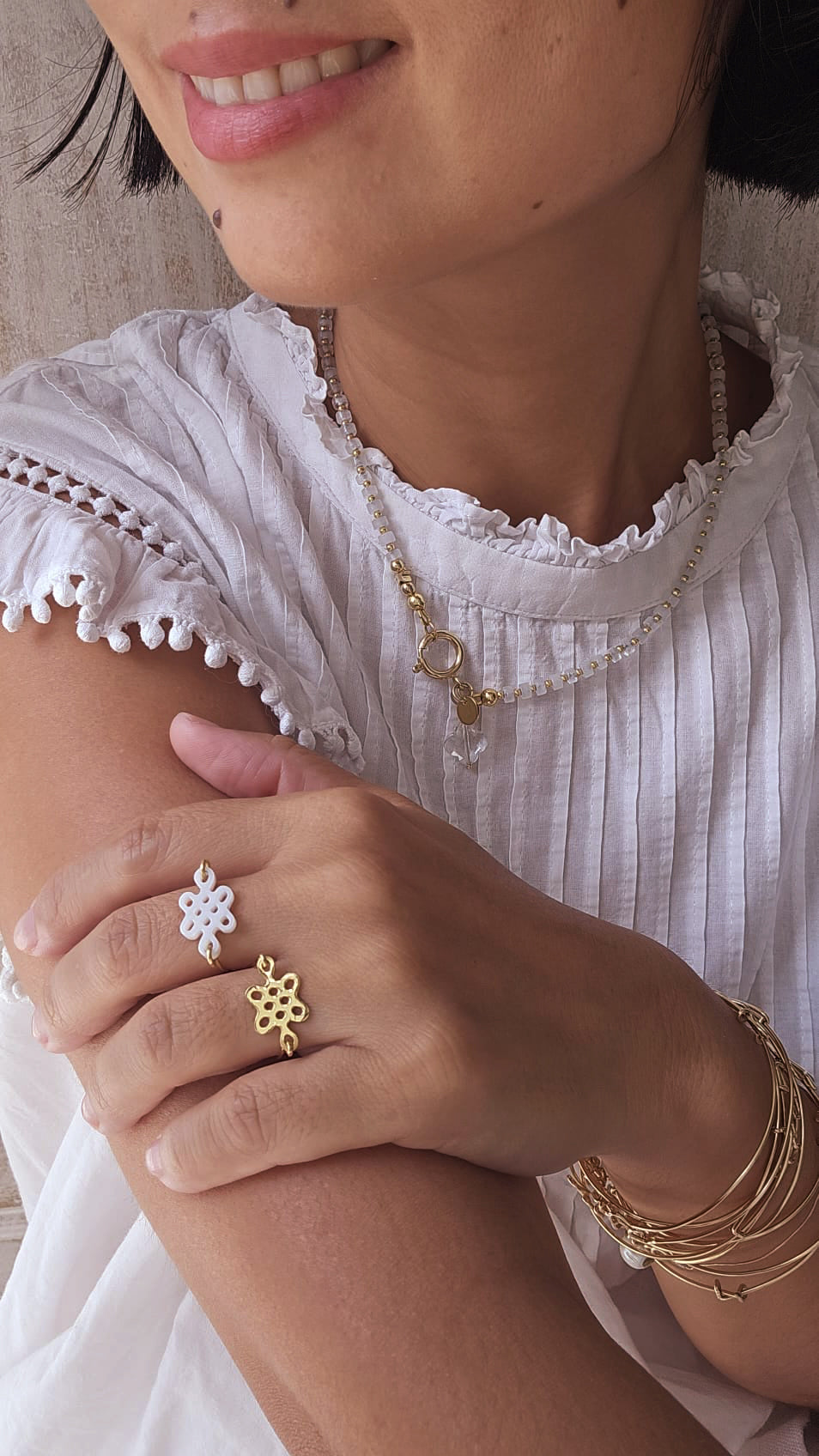 Bague Noeud Infini Chinois Or 18k - Saneha x Loudotlou