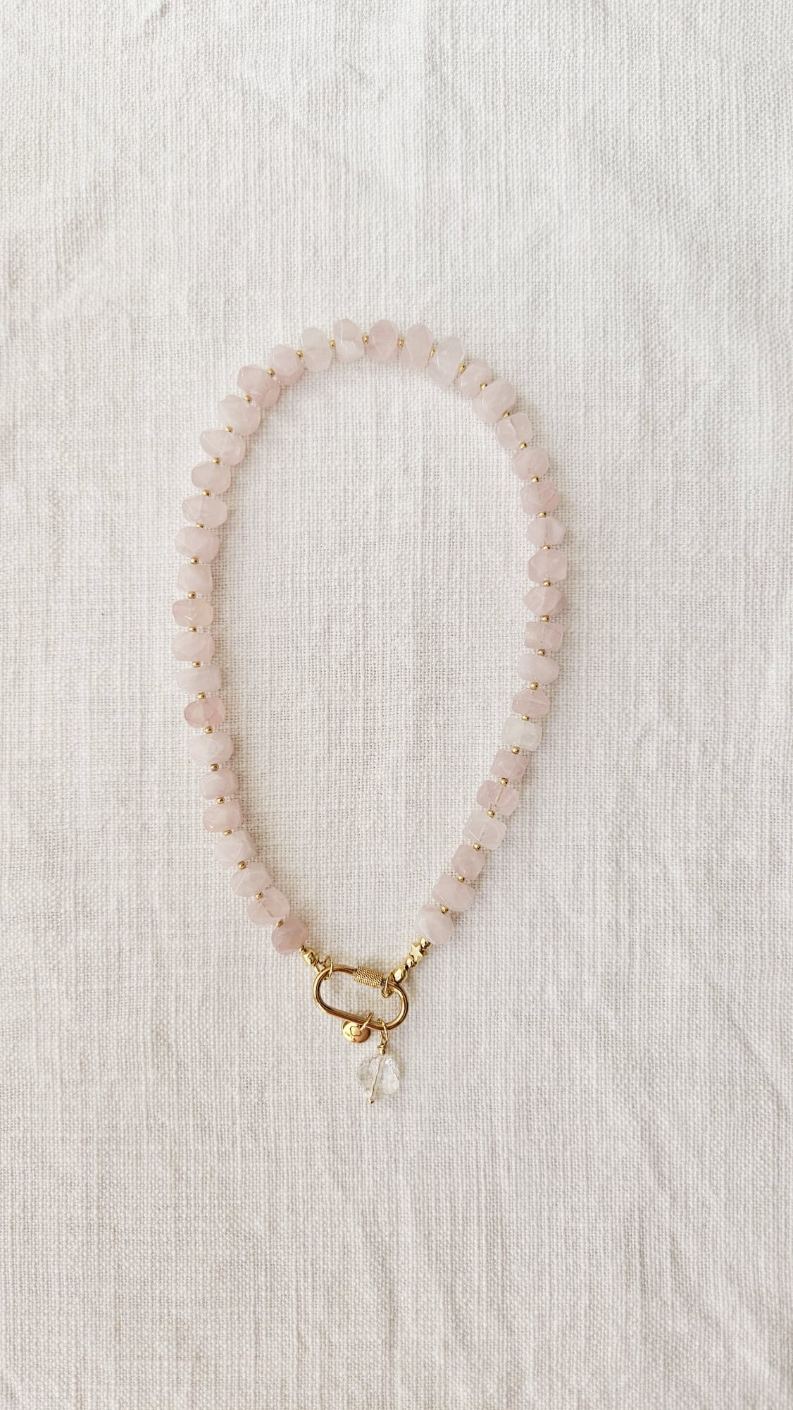 Rose quartz berlingo necklace