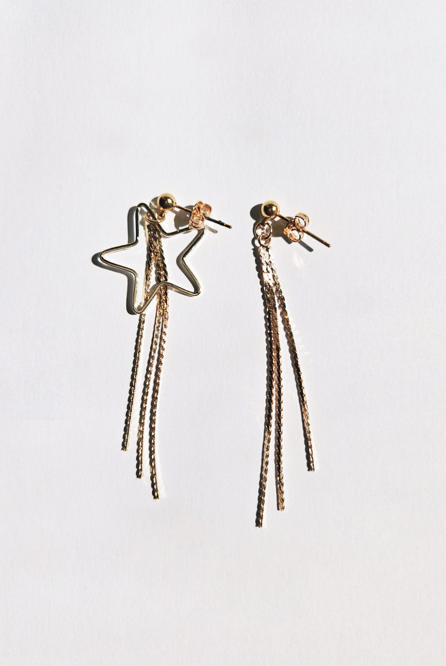 Asymmetrical Shooting Star Earrings